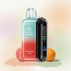 Fumot Tornado 20000 Puffs Persika Ananas Apelsin Dual Mesh Coil Smart Display 850mAh