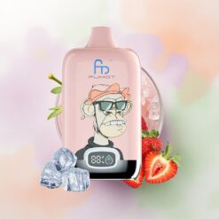 Fumot Tornado Digital Box 12000 Puffs Jordgubb Glass med Mesh Coil och 550mAh