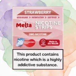 Strawberry Melta Snabbupplösande Rökfria Nikotinstrips (20 strips/förpackning)